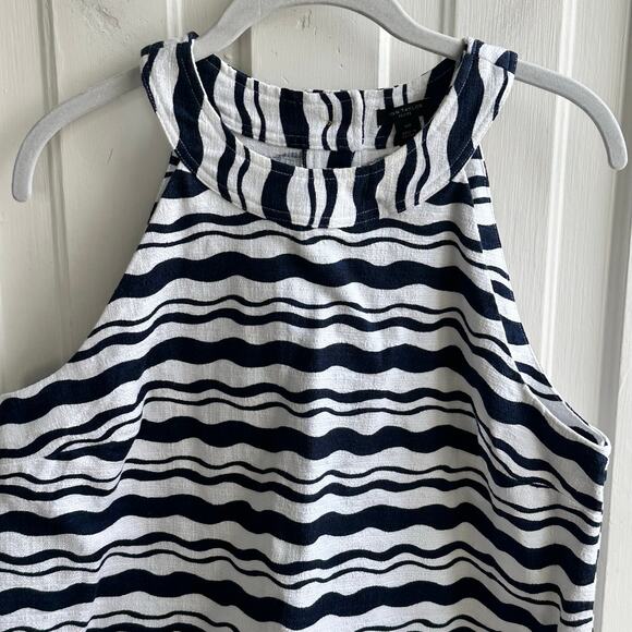 Ann Taylor Wave Button Back Halter Top Medium Petite - Picture 4 of 10